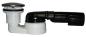 Preview: Brausetassensiphon DN40/50x6/4" waagrecht mit Kugelgelenkanschluss und Abdeckplatte Edelstahl d 86mm HL514/SN